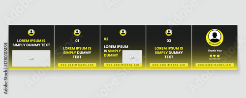 Set of LinkedIn carousel post, social media Instagram carousel post, modern and editable business carousel template design	