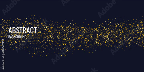 Abstract background with gold glitter. Vector illustration. Can be used for advertising, presentation