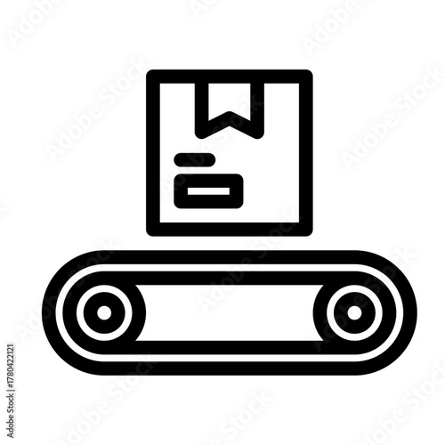 industrial process product.  This is a vector single icon with a line style. Suitable for any purpose, such as website design, mobile app design, logo design, pattern design, etc.