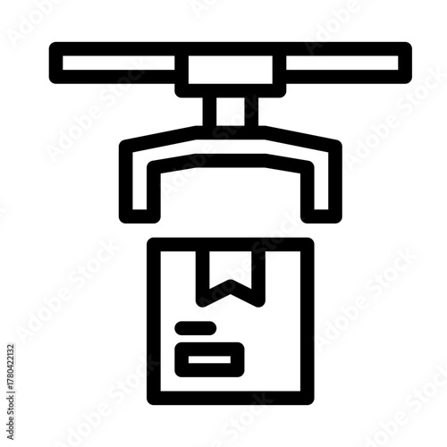 conveyor belt.  This is a vector single icon with a line style. Suitable for any purpose, such as website design, mobile app design, logo design, pattern design, etc.