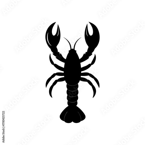 Delicious Lobster Claw Silhouette Seafood Ocean Cuisine Gourmet Food Design