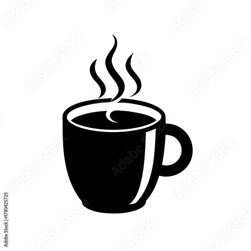 Warm Hot Coffee Cup Icon Beverage Morning Drink Cafe Break Design