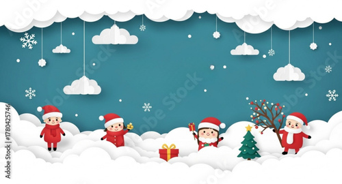 santa claus on the snow