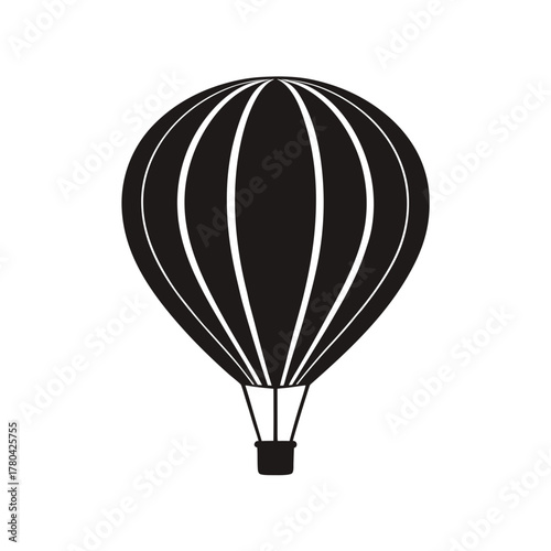 Peaceful Hot Air Balloon Silhouette Adventure Travel Journey Exploration Design