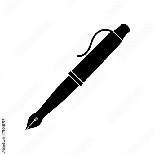 Elegant Handwriting Pen Silhouette Writing Tool Education Creativity Design