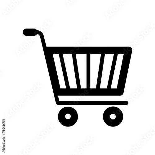 Modern Shopping Cart Icon E Commerce Retail Store Purchase Consumerism Design