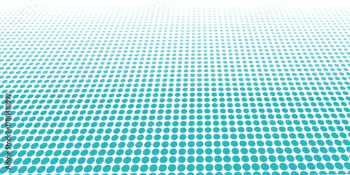 Transparent Vector Gradient Blue Color Halftone Background Staggered Dots Pattern modern