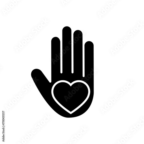 Volunteer icon vector. Community service  illustration sign. helping symbol. donation logo.