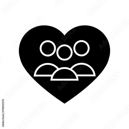 Volunteer icon vector. Community service  illustration sign. helping symbol. donation logo.