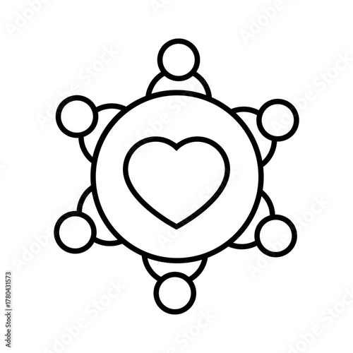 Volunteer icon vector. Community service  illustration sign. helping symbol. donation logo.