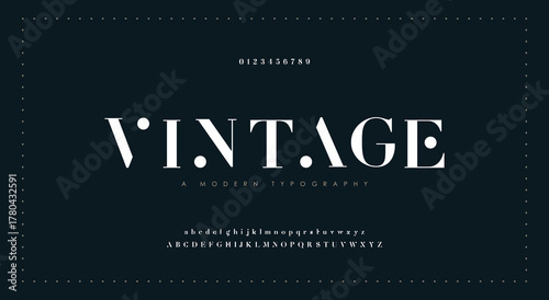 Elegant alphabet letters font and number. Classic Lettering Minimal Fashion Designs. Typography modern serif fonts regular decorative vintage concept. vector illustration
