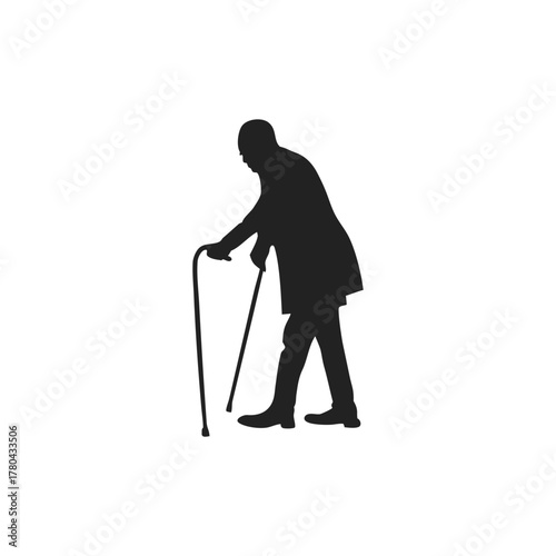 elderly people using walking canes