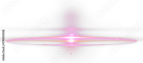 Romantic Pink Glow Lens Flare Overlay with Soft Light Element Isolate on Transparent Background, cutout, png