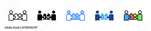 Collaboration Icon Set Multiple Style Collection