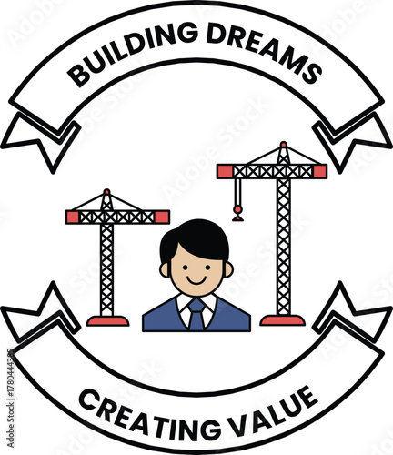 A man is smiling and standing next to a crane