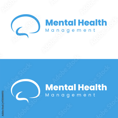 mental health management logo using brain imagery.