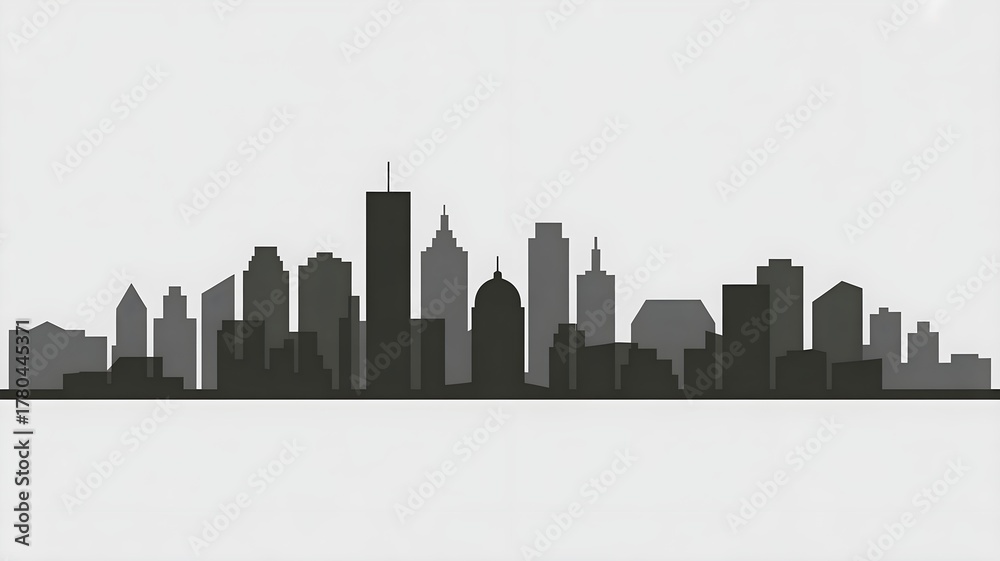 Obraz premium city silhouette for template
