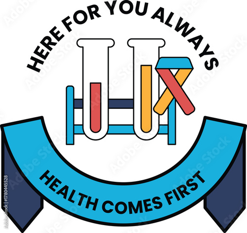 A logo for a health organization that says "Here for you always"