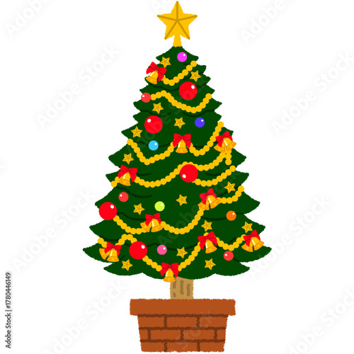 クリスマスツリーのイラスト
