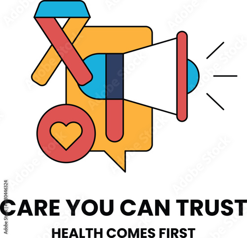 A black and white image of a microphone with a heart and a cancer ribbon