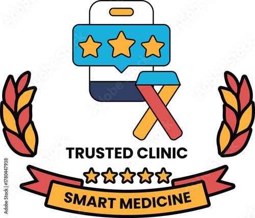 A logo for a trusted clinic that is smart medicine