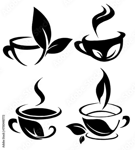 drawing coffee illustrations design for templates