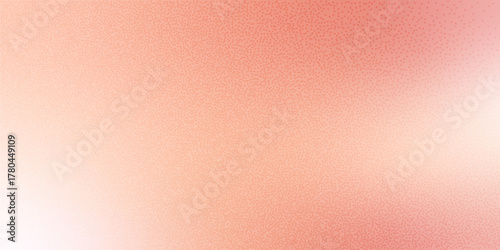 Abstract grain noise creamy gradient. Background with textured red and beige creamy gradation. Pastel warm red neutral backdrop. Vector illustration.