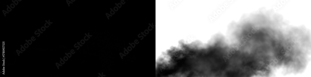 Naklejka premium Black and white smoke overlay with soft gradients, creating a dramatic effect for artistic compositions and design projects, ideal for backgrounds and visual storytelling