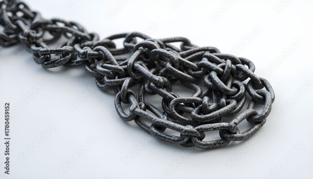 Obraz premium metal chain with a chain