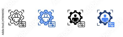 Personalization icon set multiple style collection