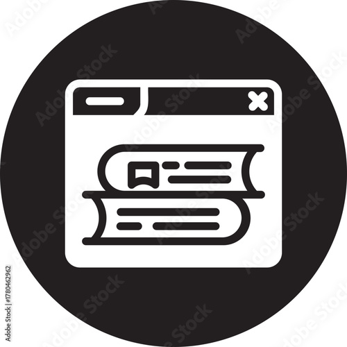 online learning glyph icon