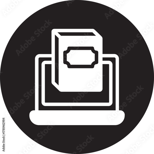 online learning glyph icon