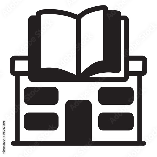 book shop glyph icon