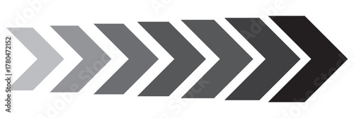 dynamic moving arrow representing speed, acceleration, fast. transparent  and vector illustration.