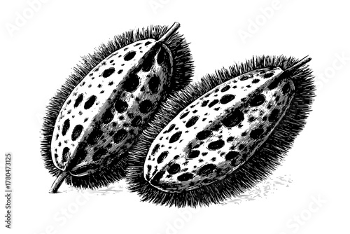 Artful Anatomy: Fascinating World Seeds | Clean, isolated vector art for creative projects.