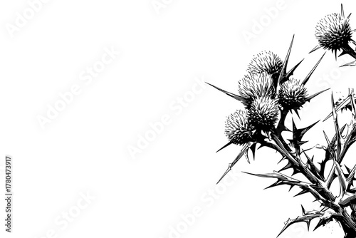 Field Wildflowers: Abstract Art Portrayal Nature's Beauty | Clean, isolated vector art for creative projects.