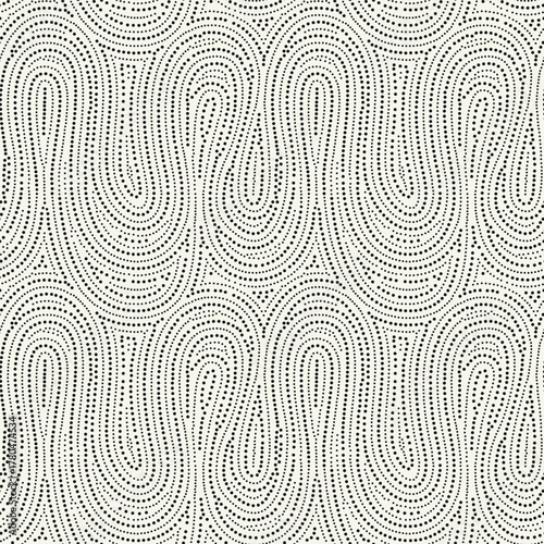 Vector seamless pattern. Abstract spotty texture. Natural monochrome design. Creative background waves. Creative spotty print. Decorative organic swatch.