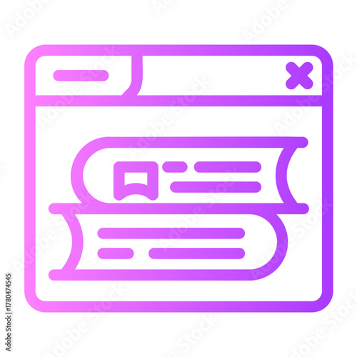 online learning gradient icon