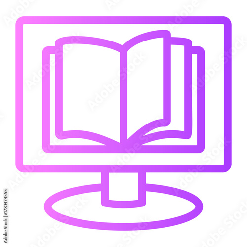 online learning gradient icon
