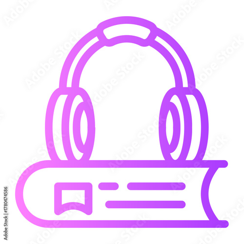 audio book gradient icon