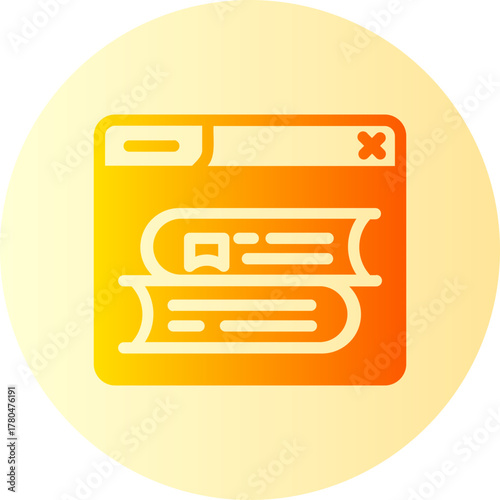 online learning gradient icon