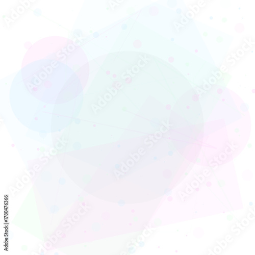 Abstract geometric circle pattern illustration with a colorful rainbow vector light background texture