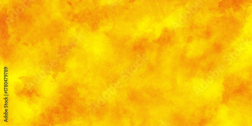 Yellow watercolor background for your design, yellow watercolor on white background ,Hand drawn illustration for your design. place for text. orange and yellow background with watercolor and grunge,