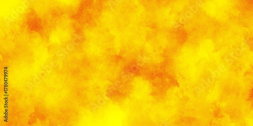 Yellow watercolor background for your design, yellow watercolor on white background ,Hand drawn illustration for your design. place for text. orange and yellow background with watercolor and grunge,