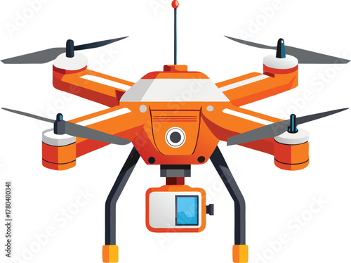 Orange Adventure Drone for Outdoor Media and Live Broadcasting Coverage