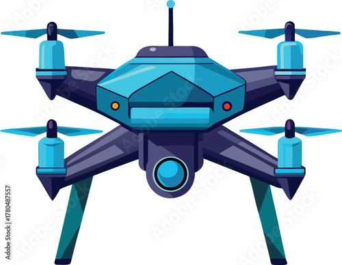 Futuristic Sci-Fi Delivery Drone for High-Security Operations