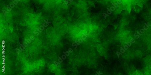 Abstract green watercolor background, natural organic shapes and design. grunge green interior vector background, dark green and black background, splashes and stains for presentation and cover. 