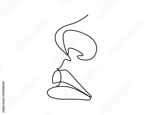 adobe illustrator art work nose and lips one line art