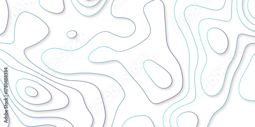 Abstract topographic contours map background, wave paper curved reliefs abstract background. geographic line map Modern design with topographic wavy pattern design. vector illustration.