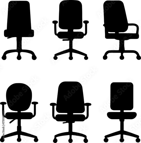 Office chair vector, vector of armchair, office chair creative vector art, vector of chair illustration